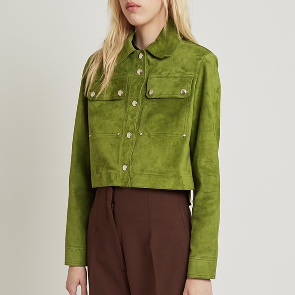 ISO ACNE Green Suede Jacket - Picture 1 of 1